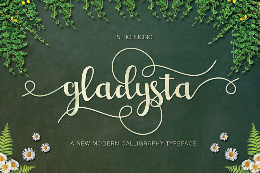 แบบอักษรฟรี – Gladysta Script