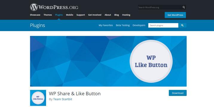 WP Share و Like Button