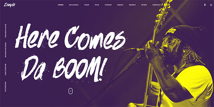 Zample - Ein frisches One-Page-Musik-WordPress-Theme