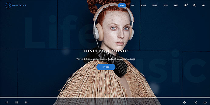 Pantone - Musik / Künstler / Sänger / Bands WordPress Theme