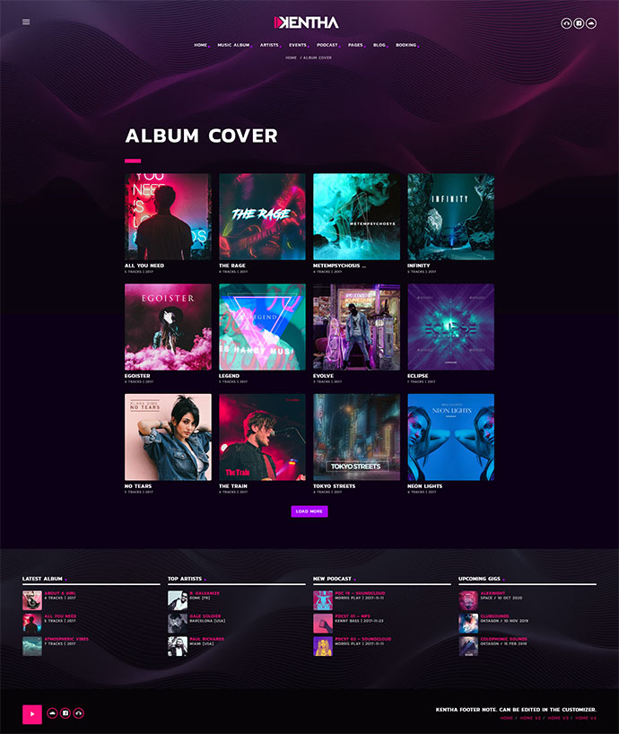 Kentha – Visionäres Musik-WordPress-Thema