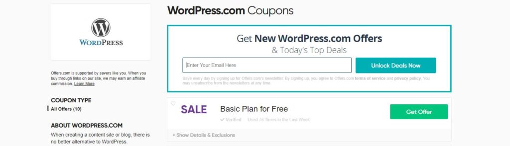 Codici promozionali per i plugin di WordPress