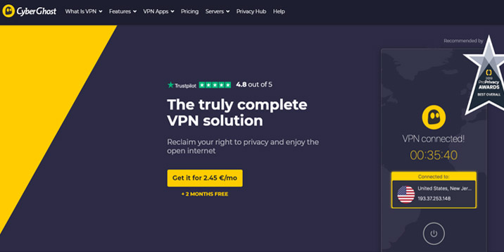 CyberGhost é a quarta VPN mais vendida