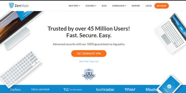 2. ZenMate - ทางเลือกที่ดีสำหรับ ExpressVPN