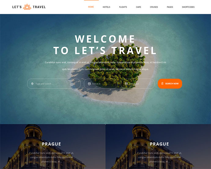 Reaktionsschnelles WordPress-Theme für Reisebüros