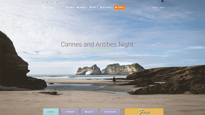 Reisender - Reisebuchungs-WordPress-Theme