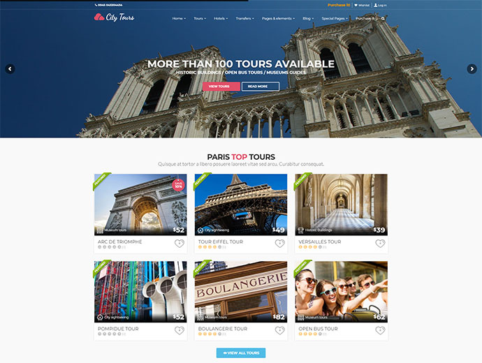 CityTours - WordPress Theme für Hotel- und Tourbuchungen
