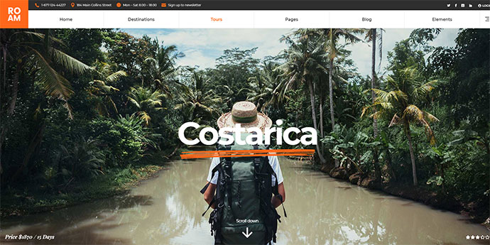 Roam - Reise- und Tourismus-WordPress-Theme