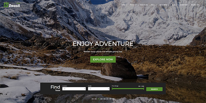 Deasil - Reise- und Tourbuchungs-WordPress-Thema