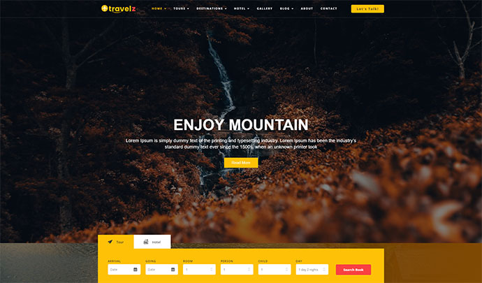 Travelz - Reise-WordPress-Theme für Reisebüros