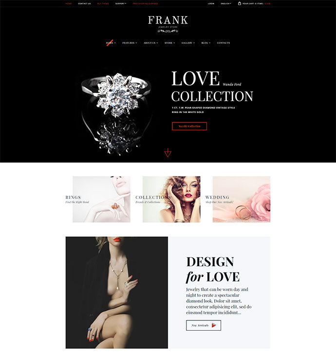 Schmuck- und Uhren-Online-Shop WordPress-Theme