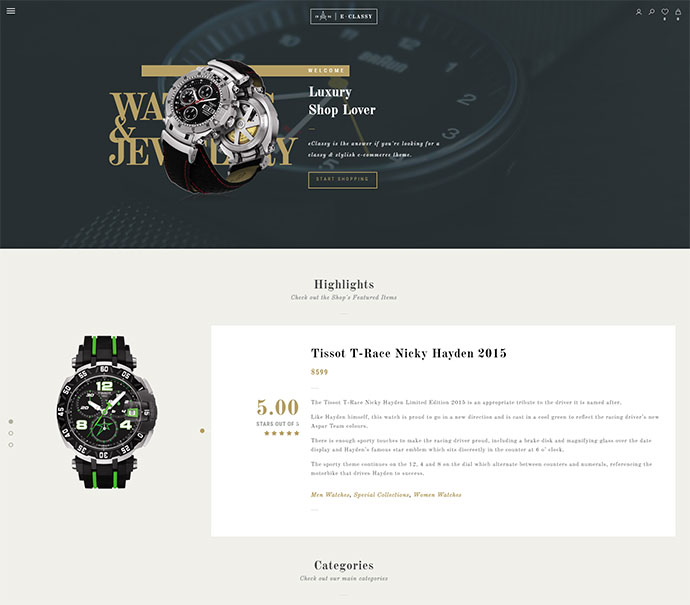 eClassy - eCommerce Classy Pro WordPress-Theme