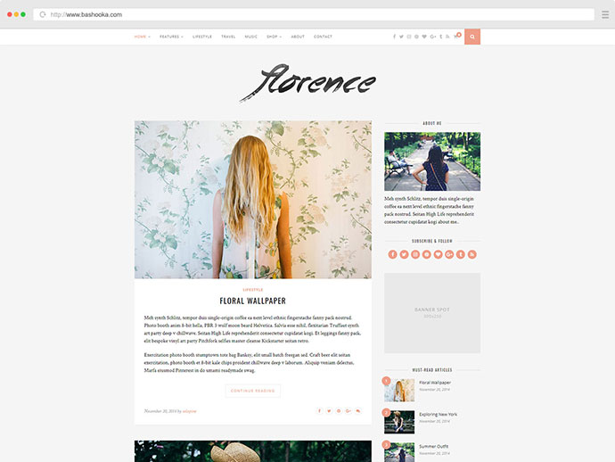 Florence – Ein ansprechendes WordPress-Blog-Theme