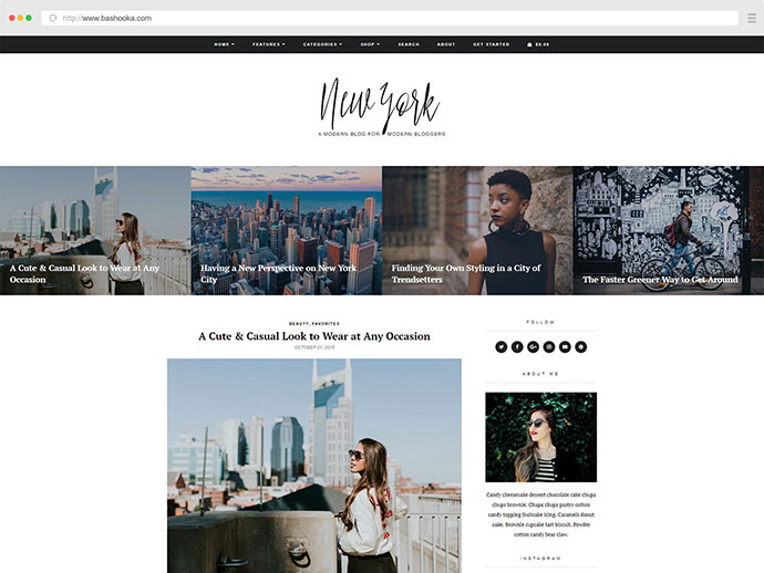 New York - WordPress Blog & Shop-Thema