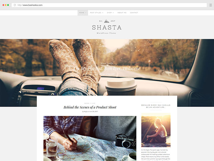 Shasta – Ein ansprechendes WordPress-Theme für Lifestyle-Blogger