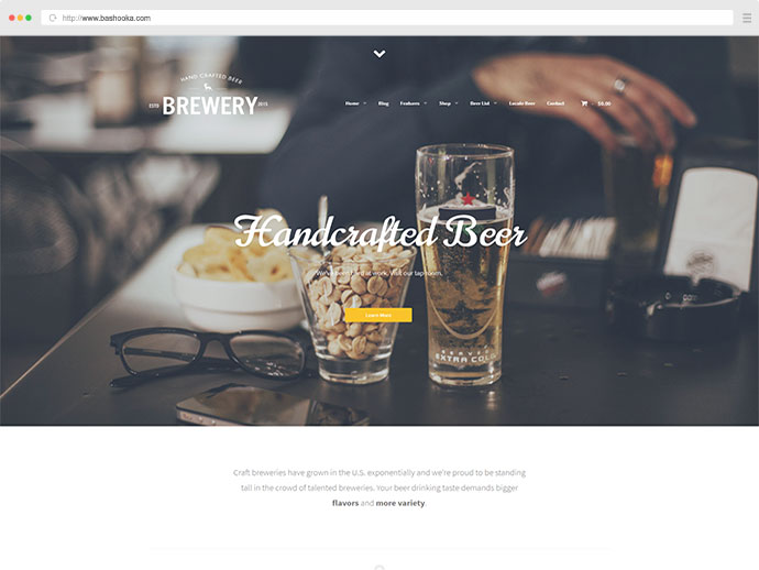 Birreria: un tema WordPress per i produttori di birra