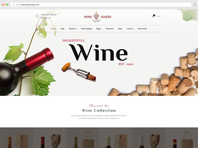 Wine Maker - Tema vino, azienda vinicola