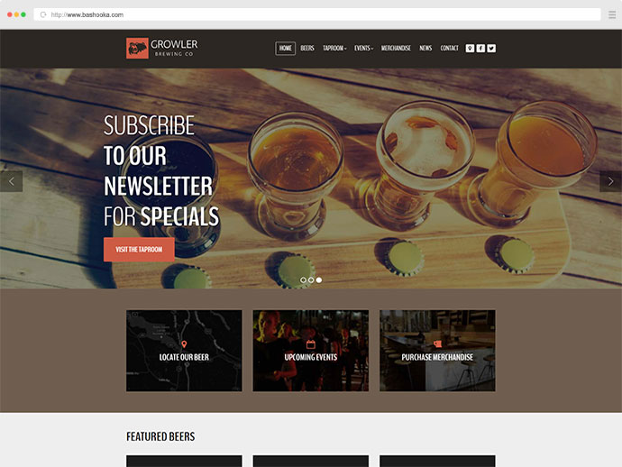 Growler - Tema WordPress del birrificio