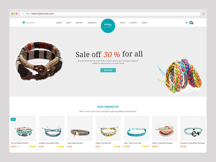 Amy Handmade - บล็อกและร้านค้า WordPress Theme