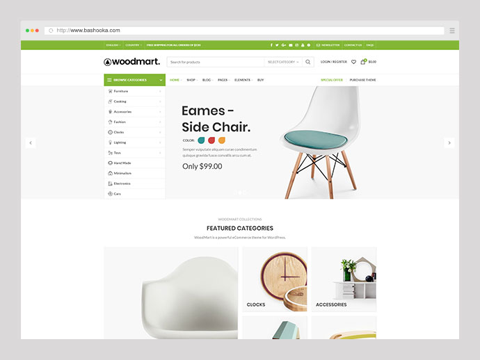 WoodMart - ธีม WordPress WooCommerce ที่ตอบสนอง