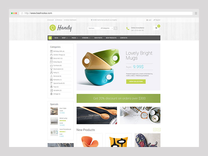 Handy - ร้านทำมือ WordPress WooCommerce Theme