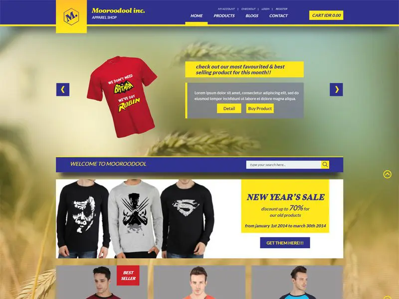 เทมเพลต Bootstrap อีคอมเมิร์ซฟรี