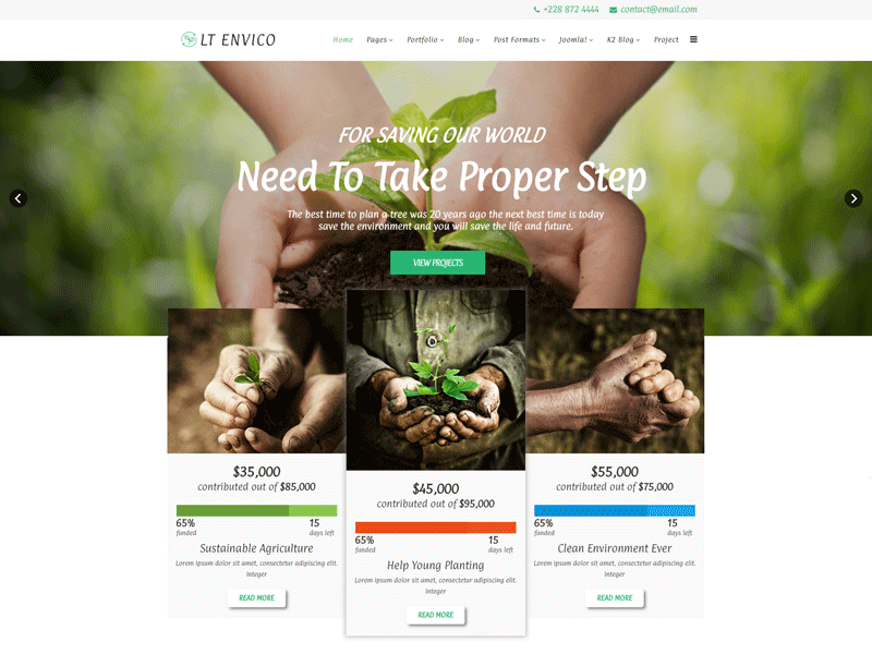 เทมเพลต Joomla Nature