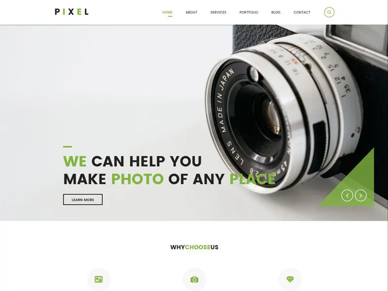 Templat Situs Web Studio Foto