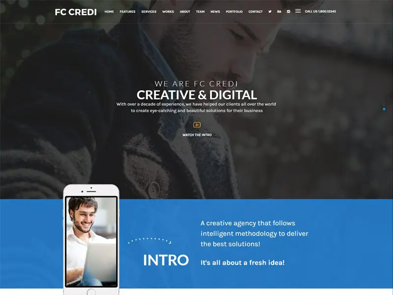 Templat Situs Web Satu Halaman Kreatif