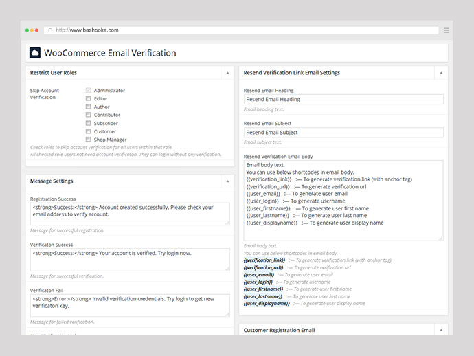 Verificação de e-mail WooCommerce