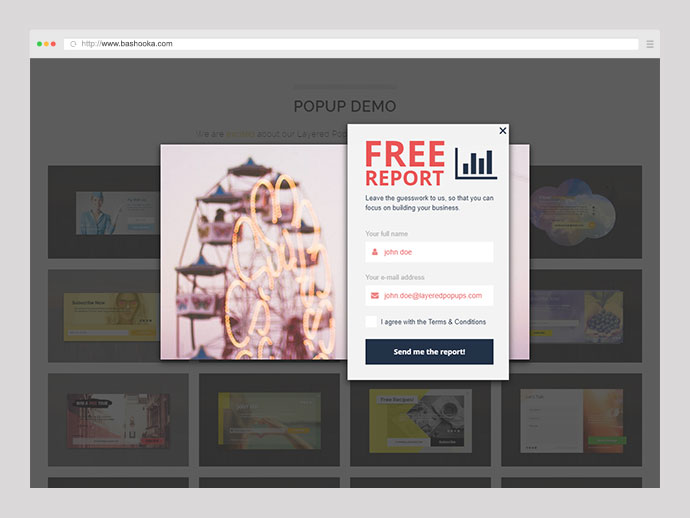 Plugin de pop-up para WordPress - pop-ups em camadas