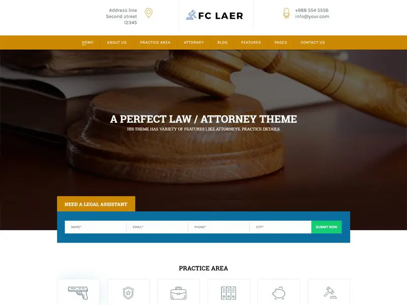 Fc Laer Darmowy szablon strony internetowej dla prawników