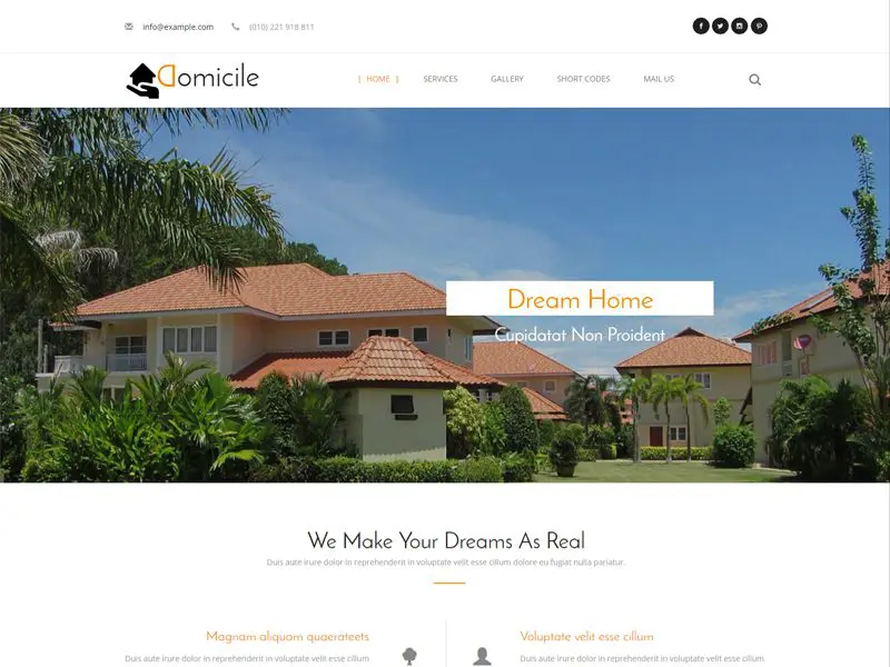 Domicile Bootstrap szablon mebli