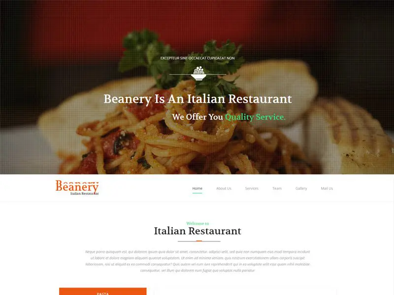 Darmowy szablon Bootstrap restauracji