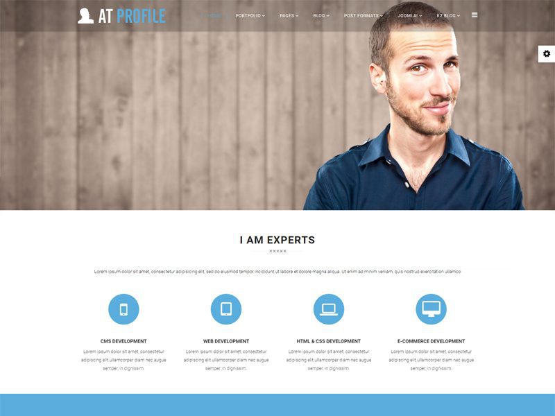 No Perfil Modelo de Currículo Gratuito Joomla Cv
