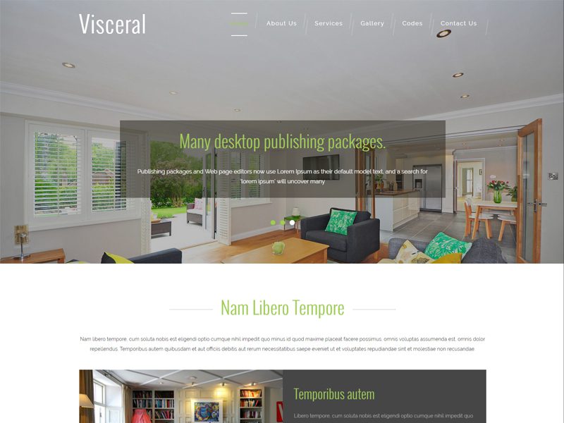 Modelo de Mobília Bootstrap Visceral