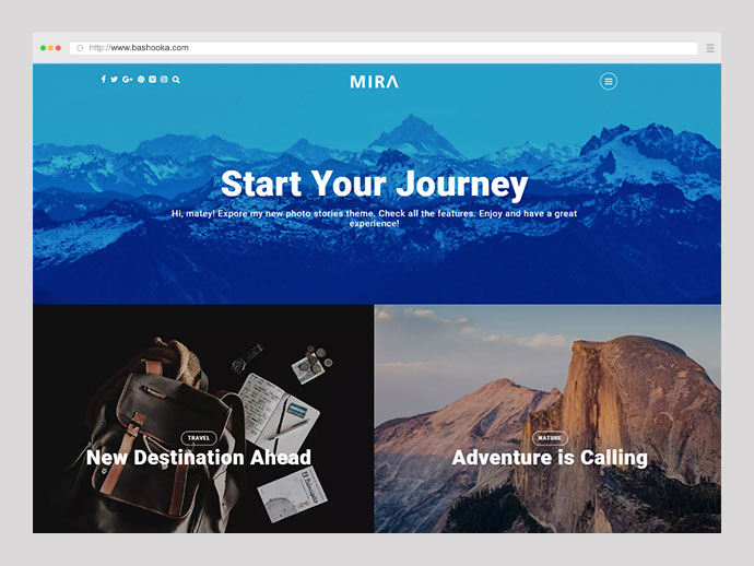 Mira - Ein Fotogeschichten-Blog-WordPress-Thema