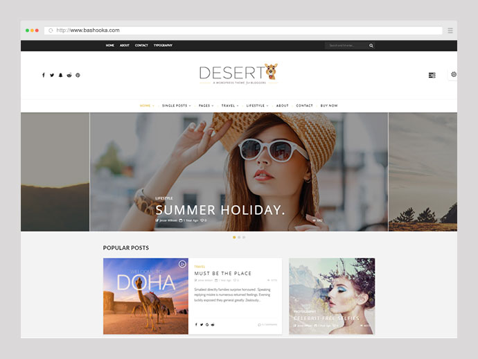 Wüste - WordPress-Reiseblog-Thema