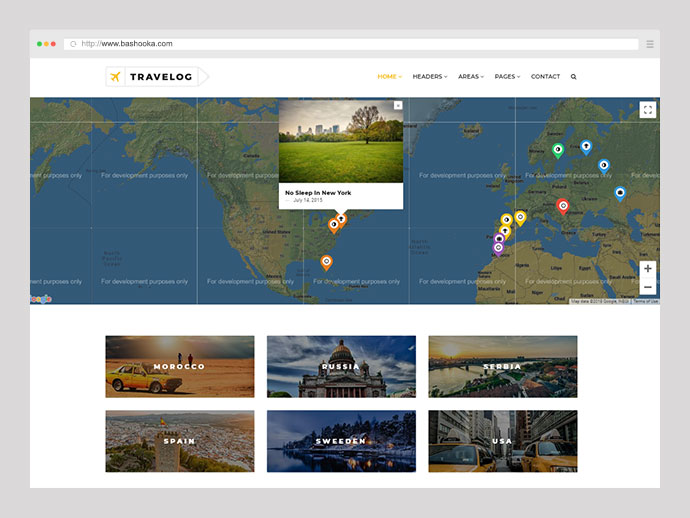 Travelog - WordPress-Theme für Reisende