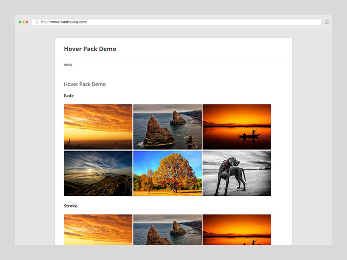 Pacchetto effetti al passaggio del mouse - Plugin WordPress