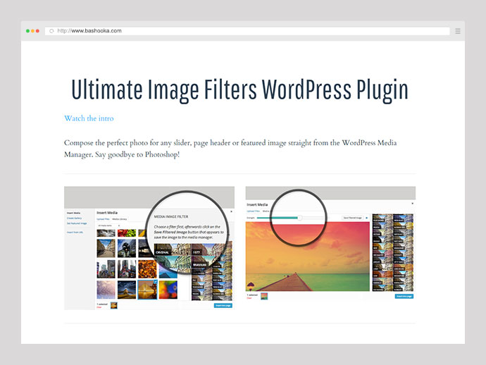 Plugin di WordPress per filtri immagine definitivi