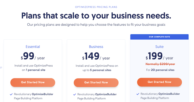 Prix OptimizePress réduit