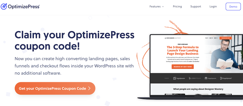 Code promo OptimizePress