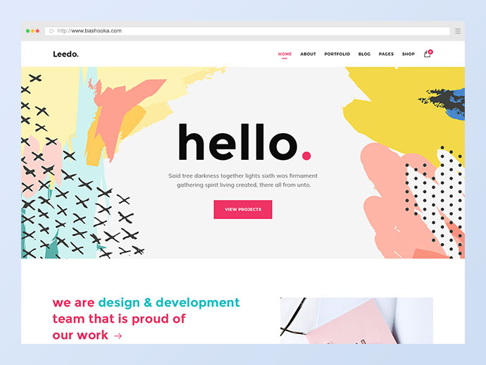 Leedo – 現代、多彩和創意組合 WordPress 主題