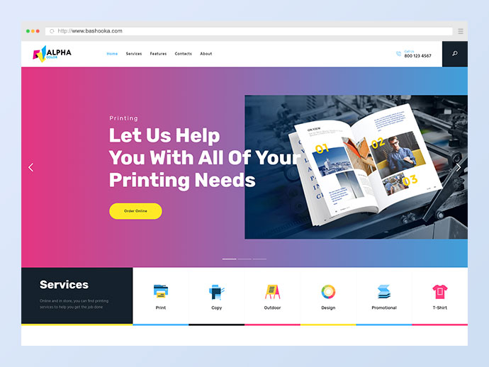 AlphaColor |類型設計和印刷服務 WordPress 主題