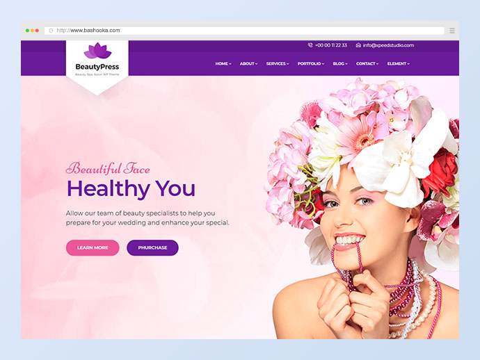 美容院水療中心 WordPress 主題 - BeautyPress