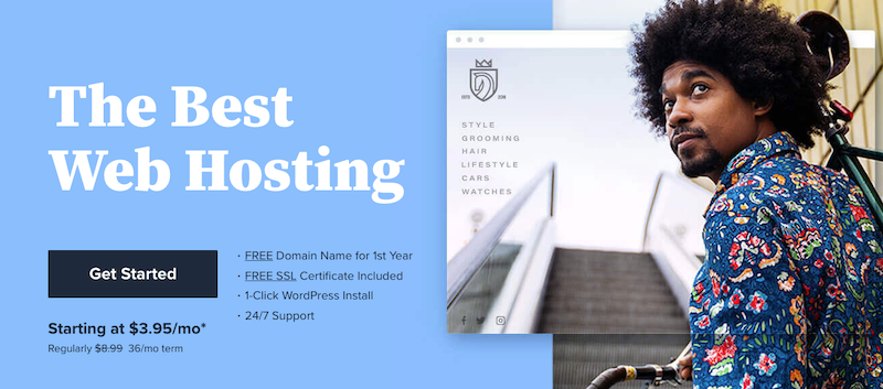 1. Bluehost - Dukungan Drupal, Domain & SSL Gratis!