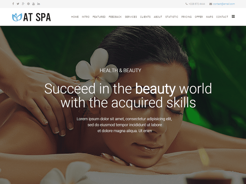 W Spa – Darmowy szablon Joomla do masażu, Spa