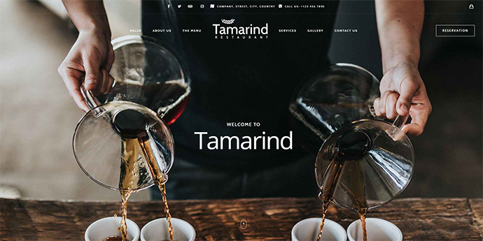 Tamarind Restaurant-Theme für WordPress