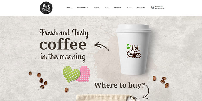 Heißer Kaffee | Café / Restaurant / Bar WordPress-Theme
